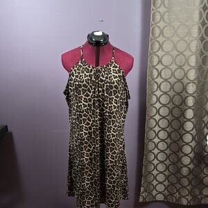 Leopard Print Halter Dress